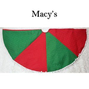 Macy's 46" Christmas Tree Skirt NWOT